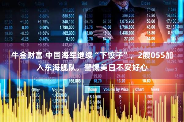 牛金财富 中国海军继续“下饺子”，2艘055加入东海舰队，警惕美日不安好心